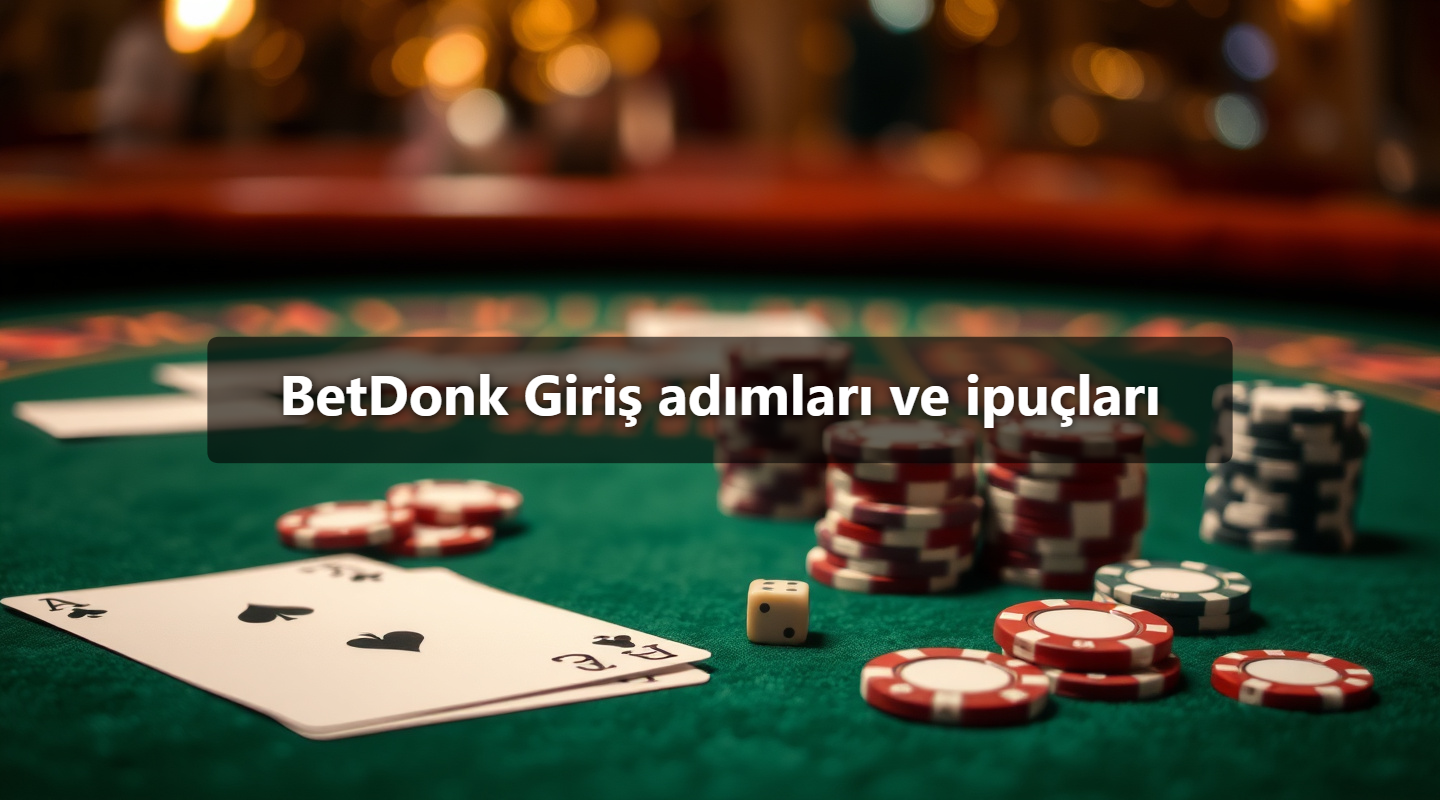 BetDonk Giriş adımları ve ipuçları